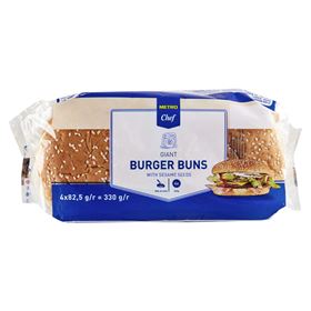 METRO CHEF BURGER BUN 330 G