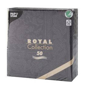 PAPSTAR SERVIETTEN ROYAL SCHWARZ 40 X 40 CM 50 STÜCK
