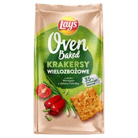 Im Ofen gebackene Cracker mit Gemüsegeschmack und grünen Zwiebeln von Lay's, 80 g, 12 Stück