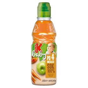 KUBUŚ BABYSAFT 100 % NACH 4 MONATEN APFELKAROTTE 300 ML 6 STÜCK