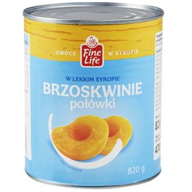 FINE LIFE PFIRSICHHÄLFTEN IN LEICHTEM SIRUP 820 G