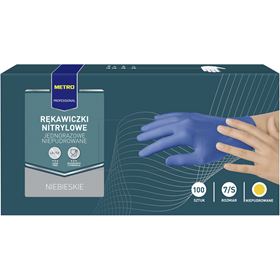METRO PROFESSIONAL NITRIL-HANDSCHUHE BLAU GRÖSSE S 100 STÜCK