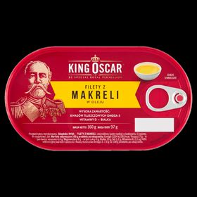 KING OSCAR MAKREEL FILETS IN ÖL 160 G 16 STÜCK