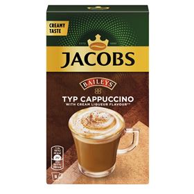 JACOBS LÖSLICHES KAFFEEGETRÄNK BAILEYS TYP CAPPUCCINO LIKÖR GESCHMACK 92 G (8 X 11,5 G) 5 STÜCK