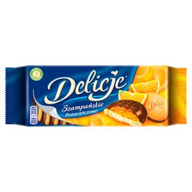 KÖSTLICHE CHAMPAGNERSPAKES MIT ORANGENGELEE, ÜBERZOGEN IN SCHOKOLADE 147 G