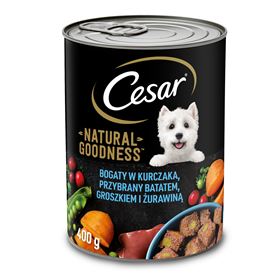 CESAR NATURAL GOODNESS NASSFUTTER FÜR HUNDE REICH AN HÜHNCHEN 400 G 6 STÜCK