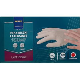 METRO PROFESSIONAL LATEXHANDSCHUHE 100 STÜCK GRÖSSE M