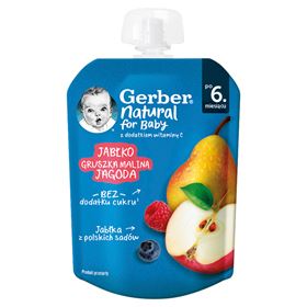 GERBER-DESSERT APFEL-BIRNE-HIMBEER-HIRSE 80 G 16 STÜCK