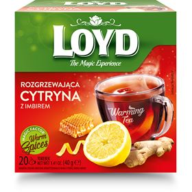 LOYD KRÄUTER-FRUIT-TEE WÄRMENDE ZITRONE MIT INGWER 40 G (20 X 2 G) 10 STÜCK