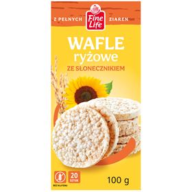 FINE LIFE REISWAFFELN MIT SONNENBLUME 100 G 12 STÜCK