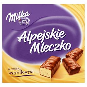 MILKA ALPENMILCH MILCH MIT VANILLEGESCHMACK 330 G 16 STÜCK
