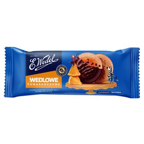 E.WEDEL WEDL ORANGENKEKSE MIT ORANGENGELEE ÜBERZOGEN MIT DUNKLER SCHOKOLADE 147 G
