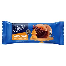 E.WEDEL WEDL ORANGENKEKSE MIT ORANGENGELEE ÜBERZOGEN MIT DUNKLER SCHOKOLADE 147 G 24 STÜCK