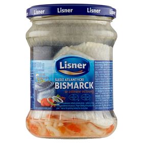 LISNER BISMARCK-HERINGSFLOCKEN IN AROMATISCHEM ESSIG UND WÜRZIGEM JUMPER 400 G