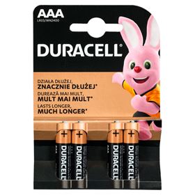 DURACELL AAA LR03/MN2400 1,5 V ALKALIN-BATTERIEN 4 STÜCK