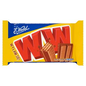 E.WEDEL WW VIER WAFFELN ETIKETTIERT MIT ERDNUSSCREME IN MILCHSCHOKOLADE 47 G
