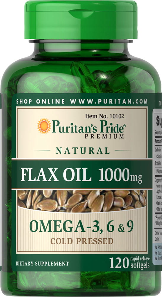 Natürliches Leinöl 1000 mg 120 Kapseln PURITAN'S PRIDE