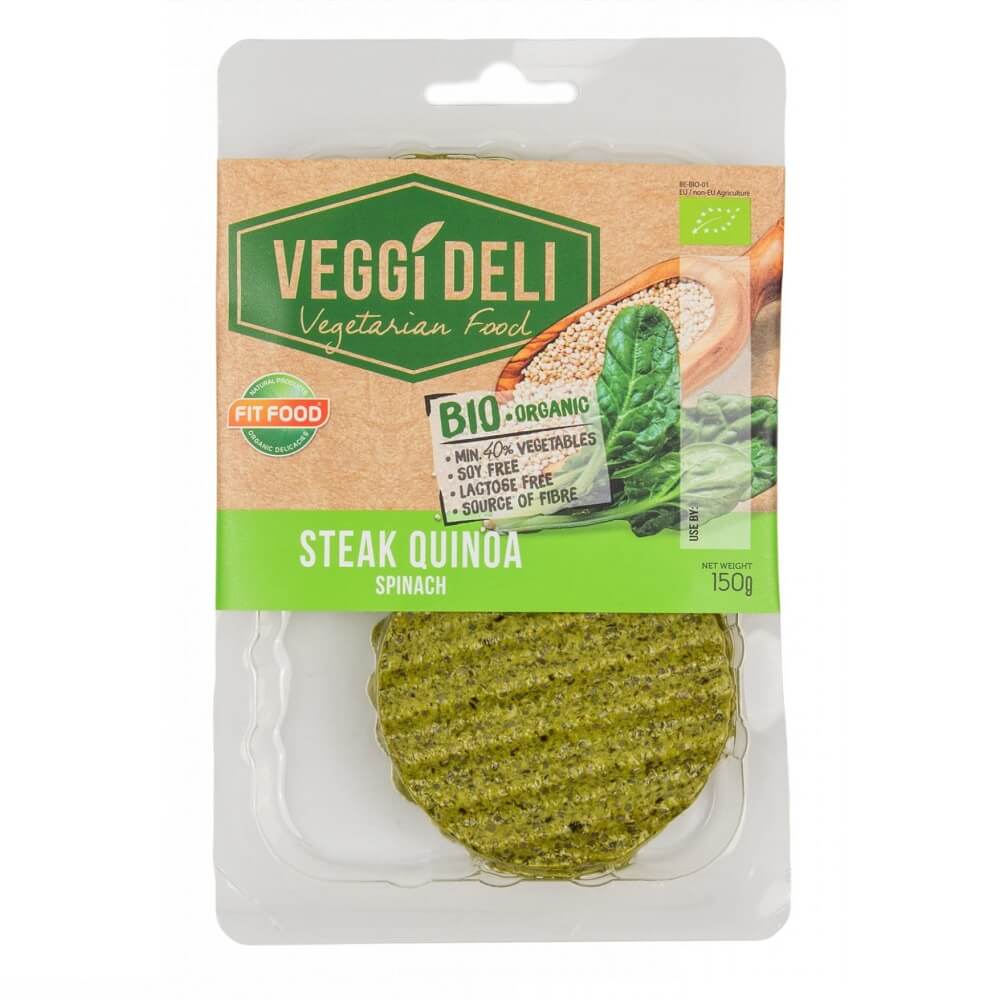 Vegetarisches BIO Spinatsteak mit Quinoa 150 g VEGGI DELI