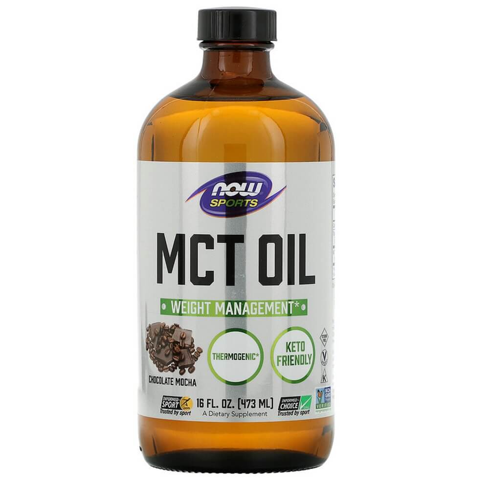 MCT-Öl Triglyceride von mittelkettigen Fettsäuren Schokoladen-Mokka-Geschmack 473 ml NOW FOODS NOW SPORTS
