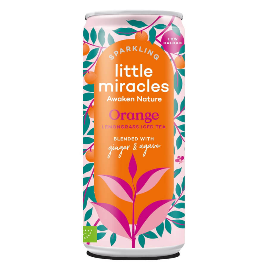 Zitronengras, Orange, Ginseng, kohlensäurehaltiges Getränk BIO 250 ml - KLEINE WUNDER