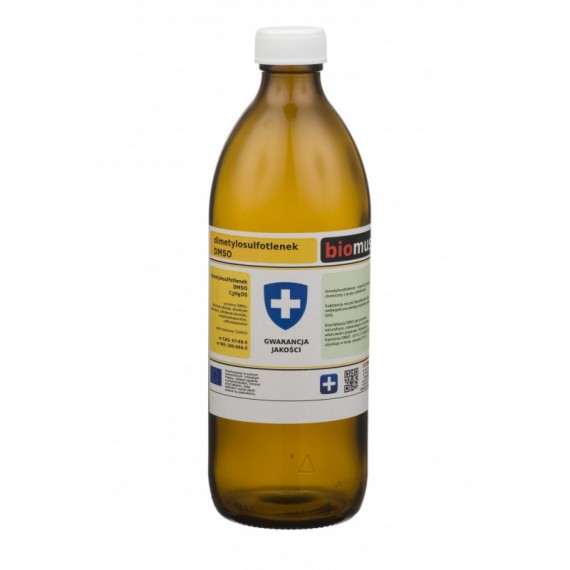DMSO Dimethylsulfoxid Reines GLAS 500ml BIOMUS - Biolaboratorium