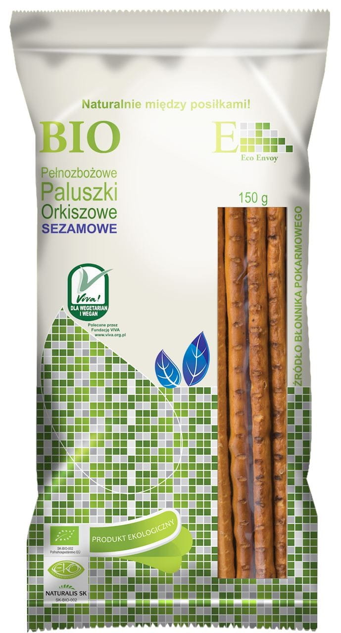 Dinkel-Vollkornsticks mit Sesam BIO 150 g - ENVOY