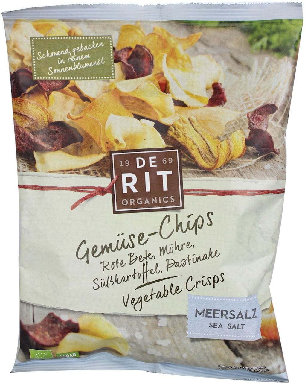 Gemüsechips mit Meersalz BIO 75 g - DE RIT