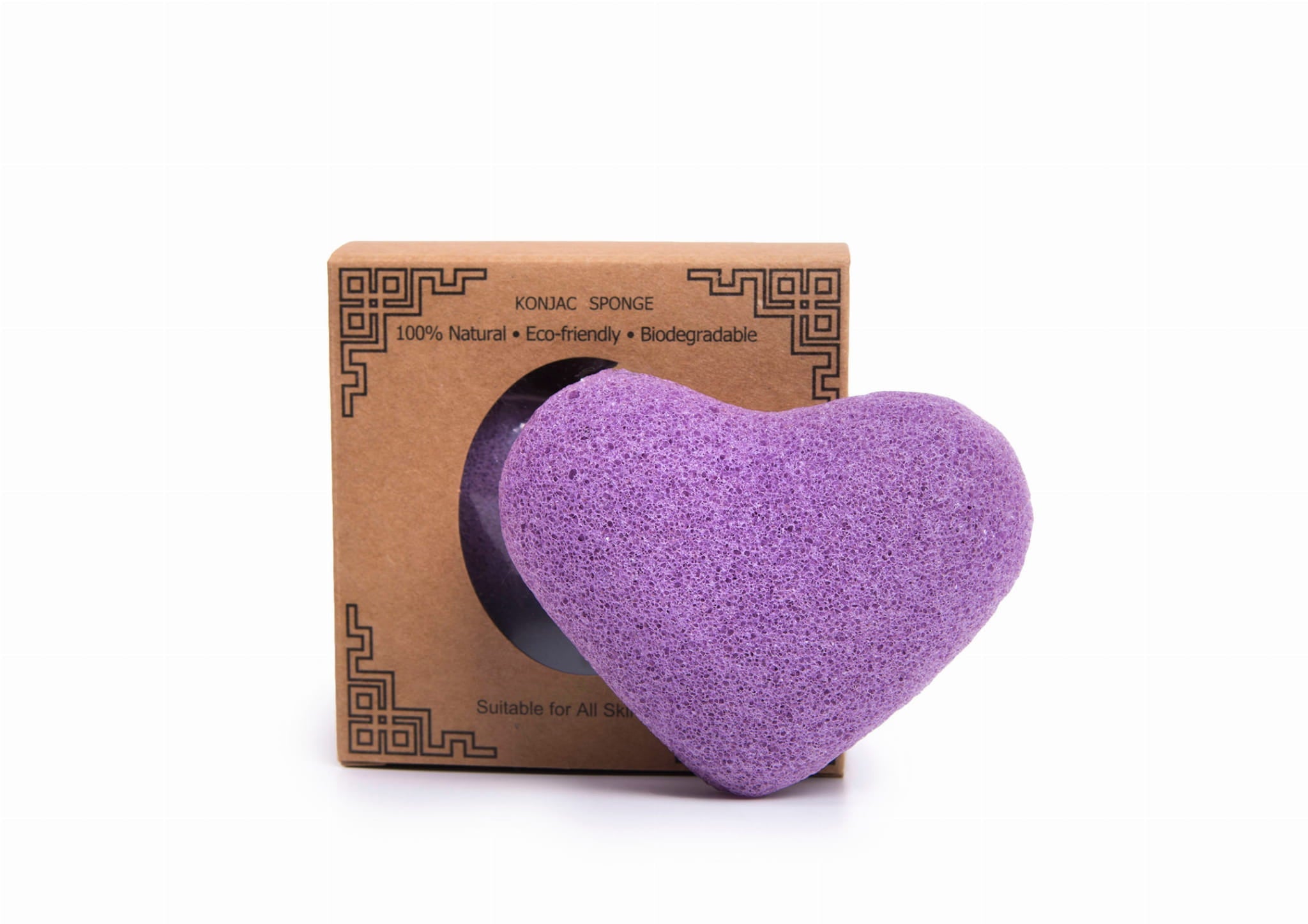 Konjac-Schwamm zur Gesichtsreinigung "Tropfen" Lavendel - BEBEVISA - Biolaboratorium