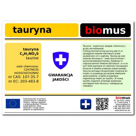 Taurin 5kg BIOMUS - Biolaboratorium