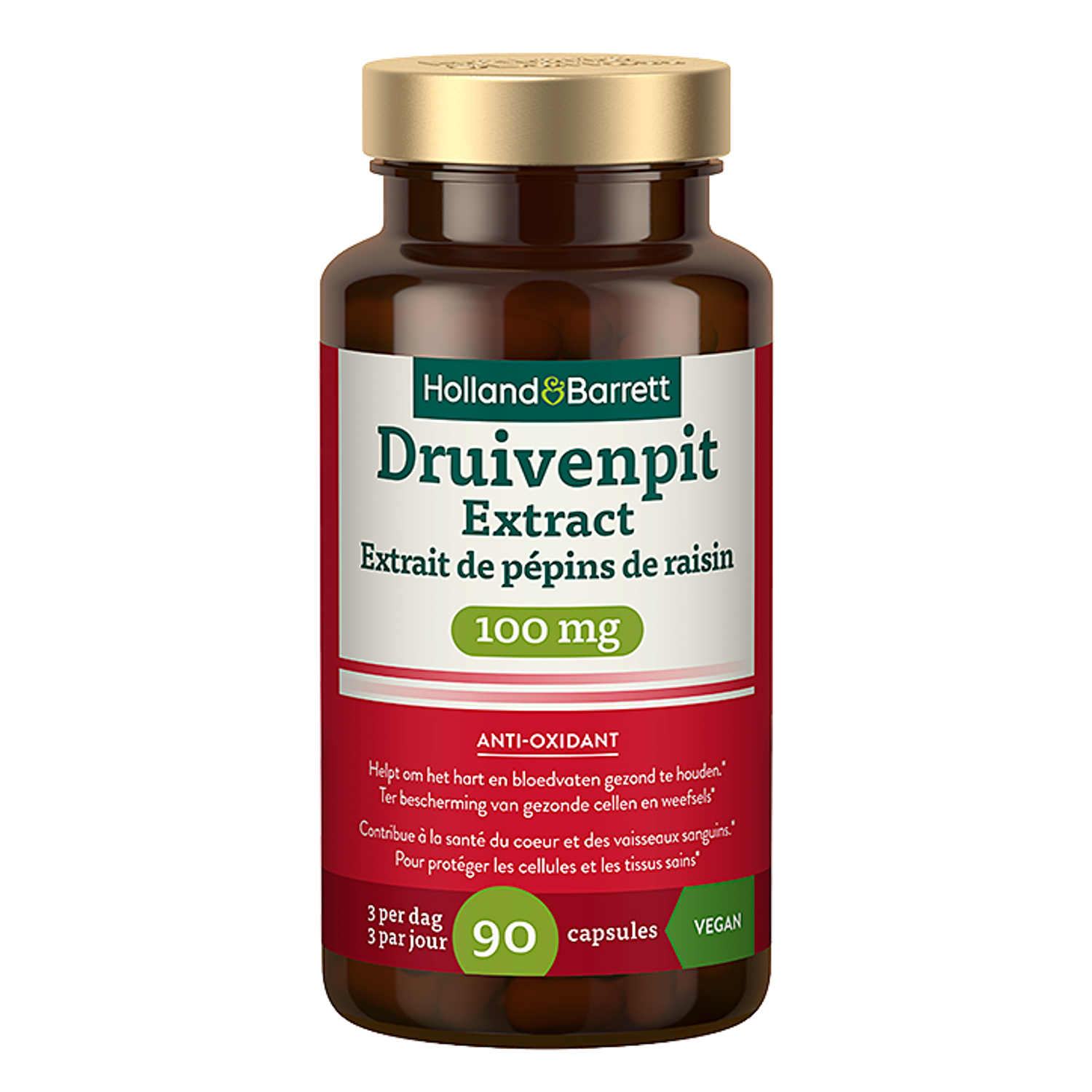 Traubenkernextrakt 100 Kapseln HOLLAND & BARRETT - Biolaboratorium