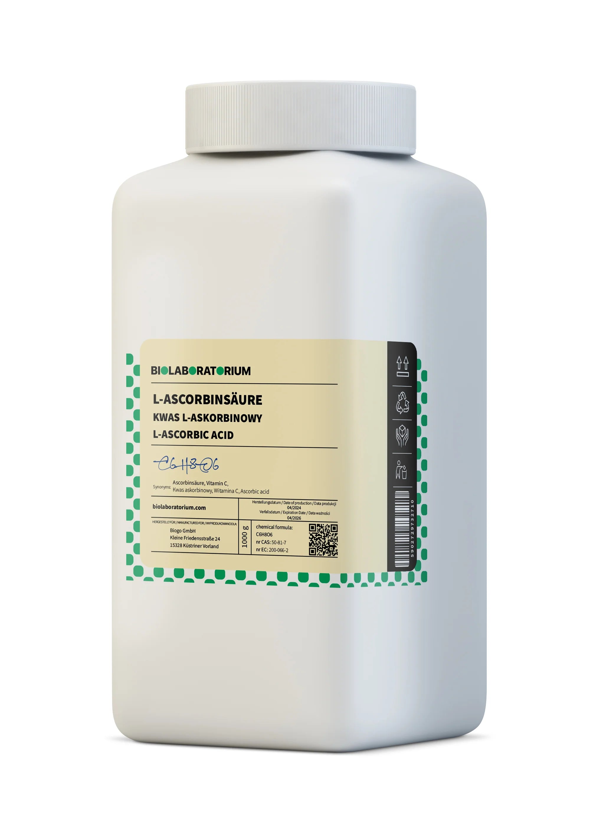 L-Ascorbinsyre Vitamin C 5 kg BioLaboratorium