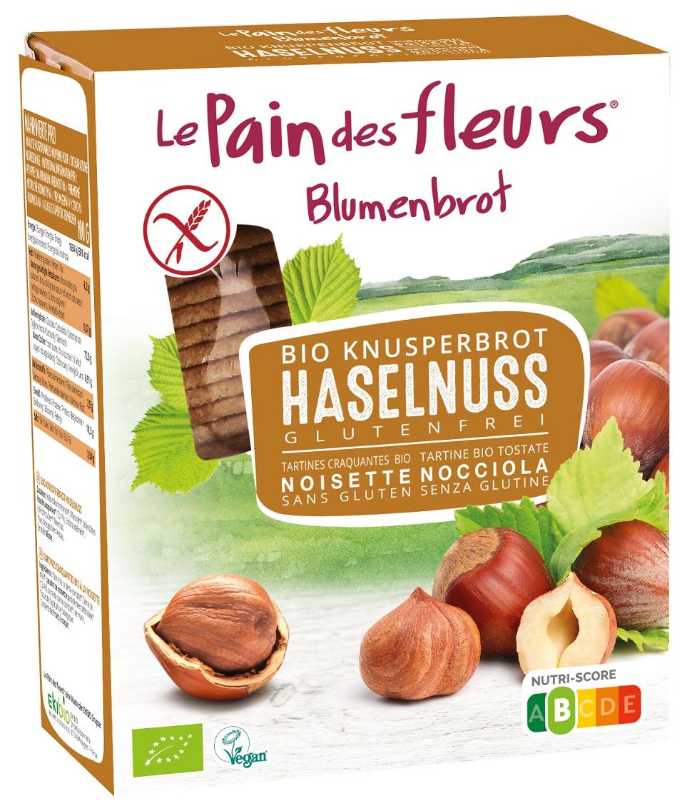 GLUTENFREIES BIO-NUSS-KNUSPERBROT 150 g – LE PAIN DES FLEURS MHD: 09-2026