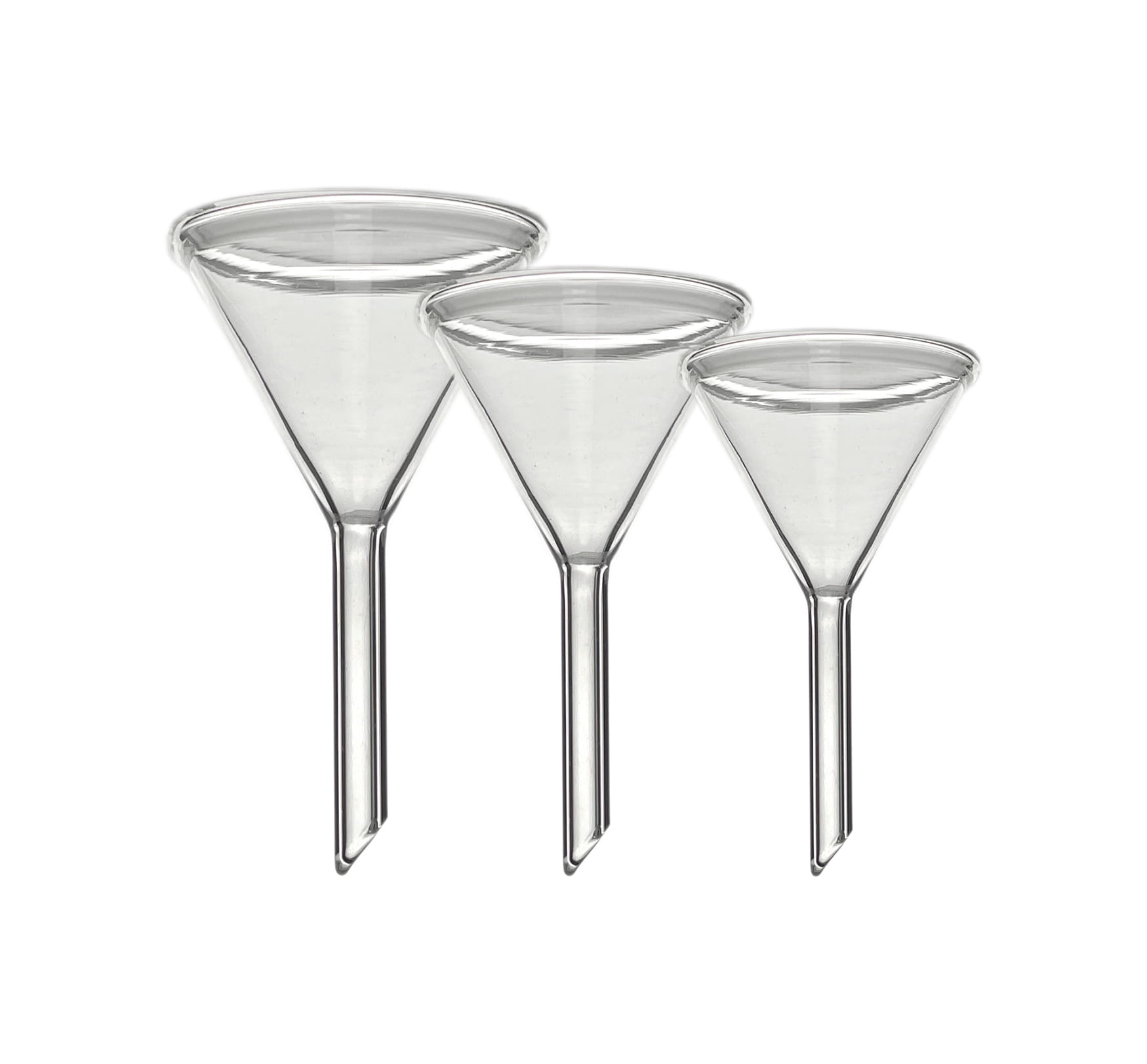 Mikro-Glas-Trichter von Warchem, 25 mm Durchmesser, klarer Glas-Trichter für präzises Abfüllen in Labor und Technik