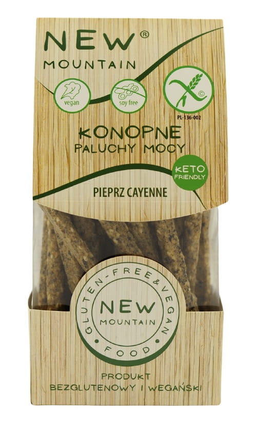 GLUTENFREIE HANF-CHIPS MIT CAYENNE-PFEFFER 200 g – NEW MOUNTAIN MHD: 11-2026