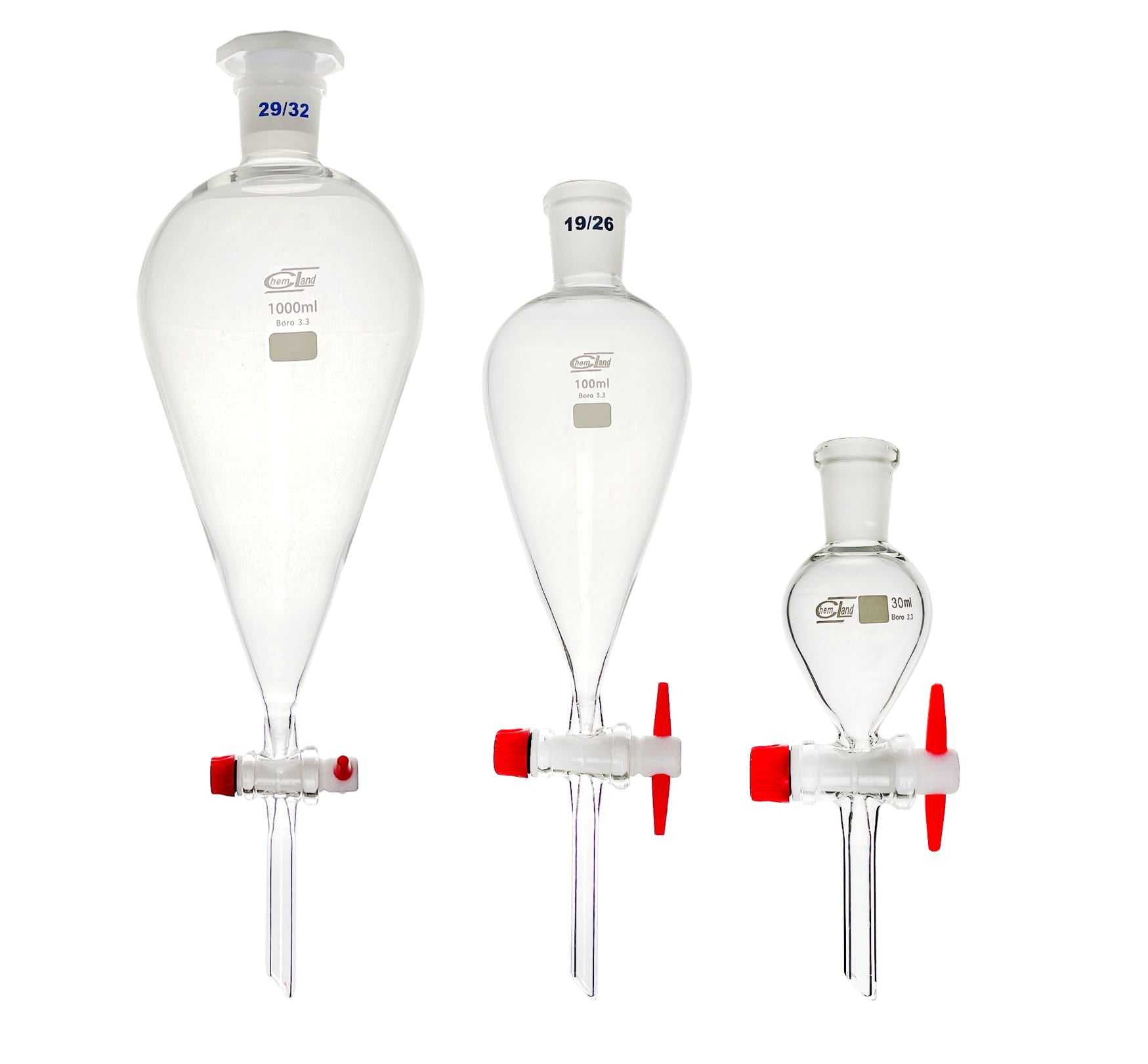 KONISCHER Verteiler mit Teflon, 30 ml, von WARCHEM, chemischer Verteiler für präzise Anwendung, glatter Teflon-Beschichtung