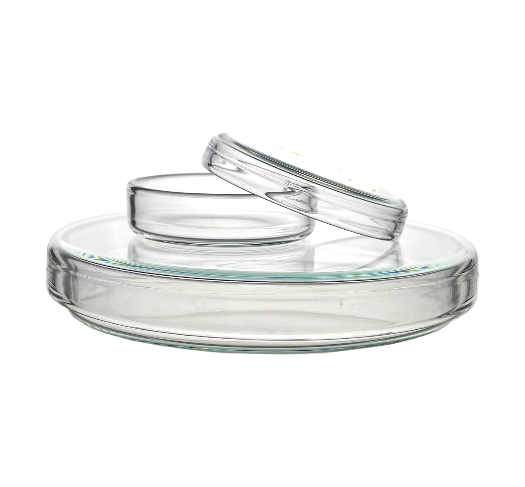Hochwertige PETRISCHALE mit transparentem Glasmantel von WARCHEM, ideal zum Schutz von Oberflächen.