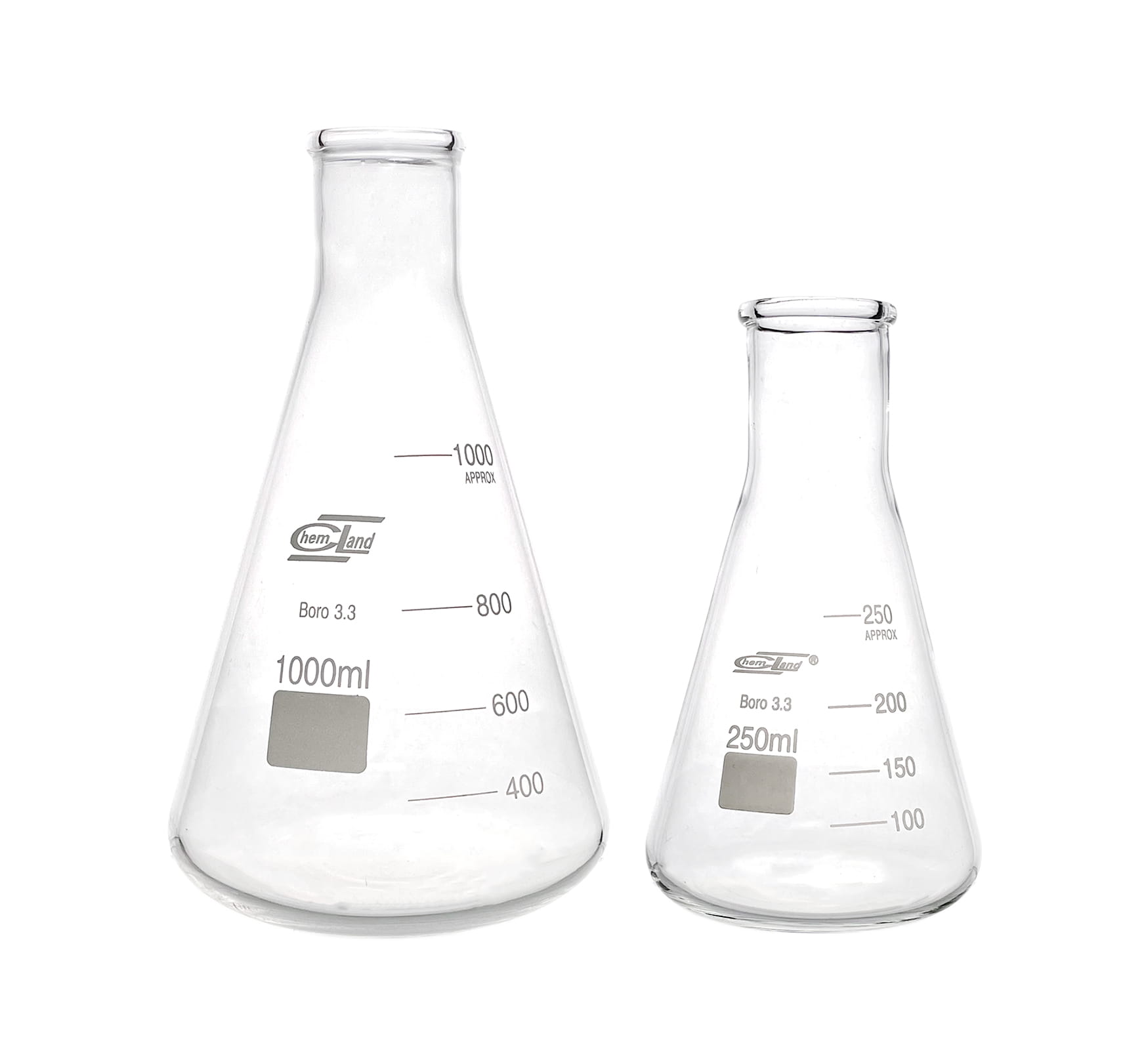 KONISCHER KOLBEN Enghals 25ml von WARCHEM, klarer Glasbehälter mit konischem Design für präzises Abmessen und Handhabung