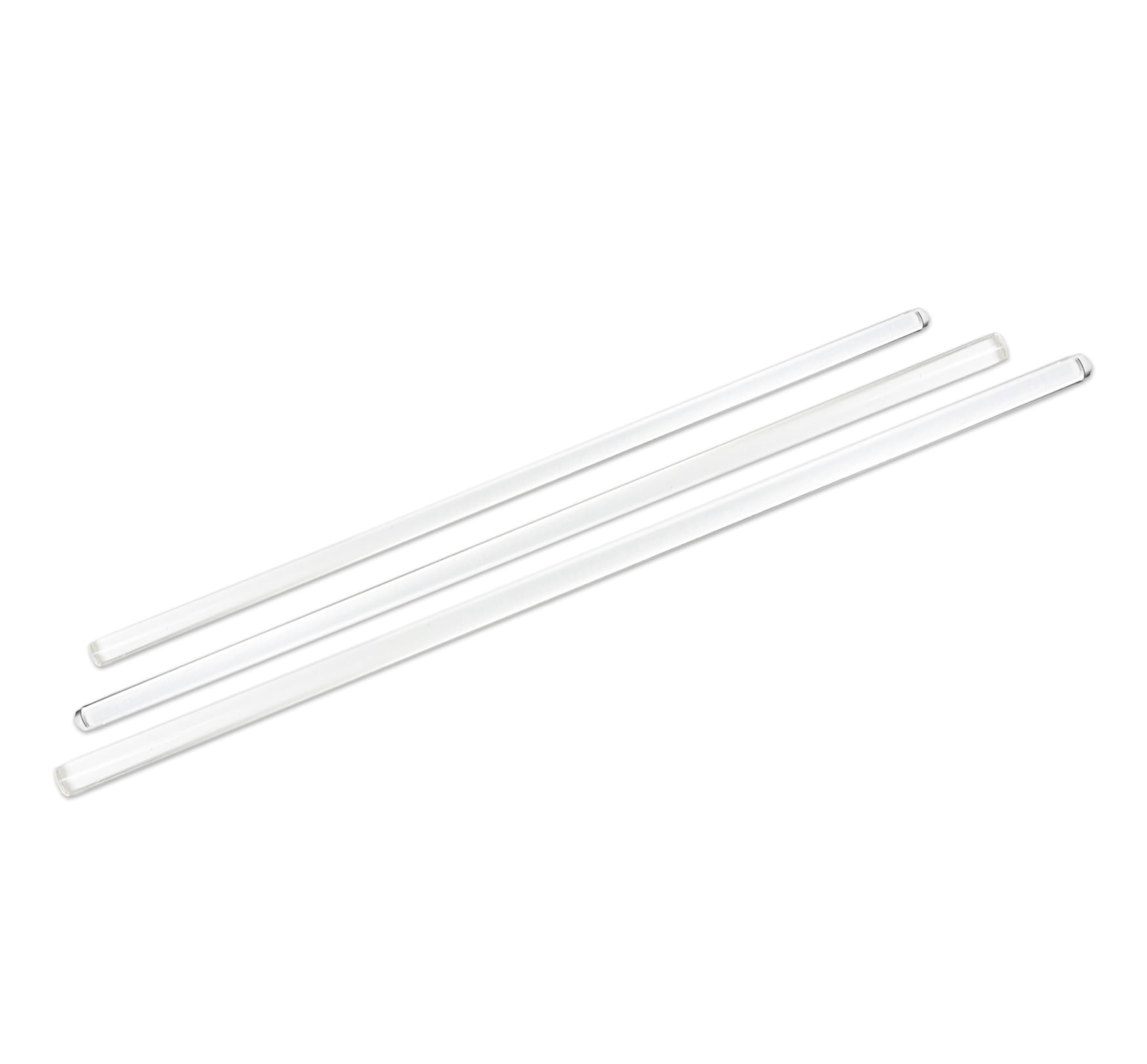 Glasbaguette von Warchem, 200 mm Länge, klare transparente Glasbaguette für Dekoration oder Präsentation.