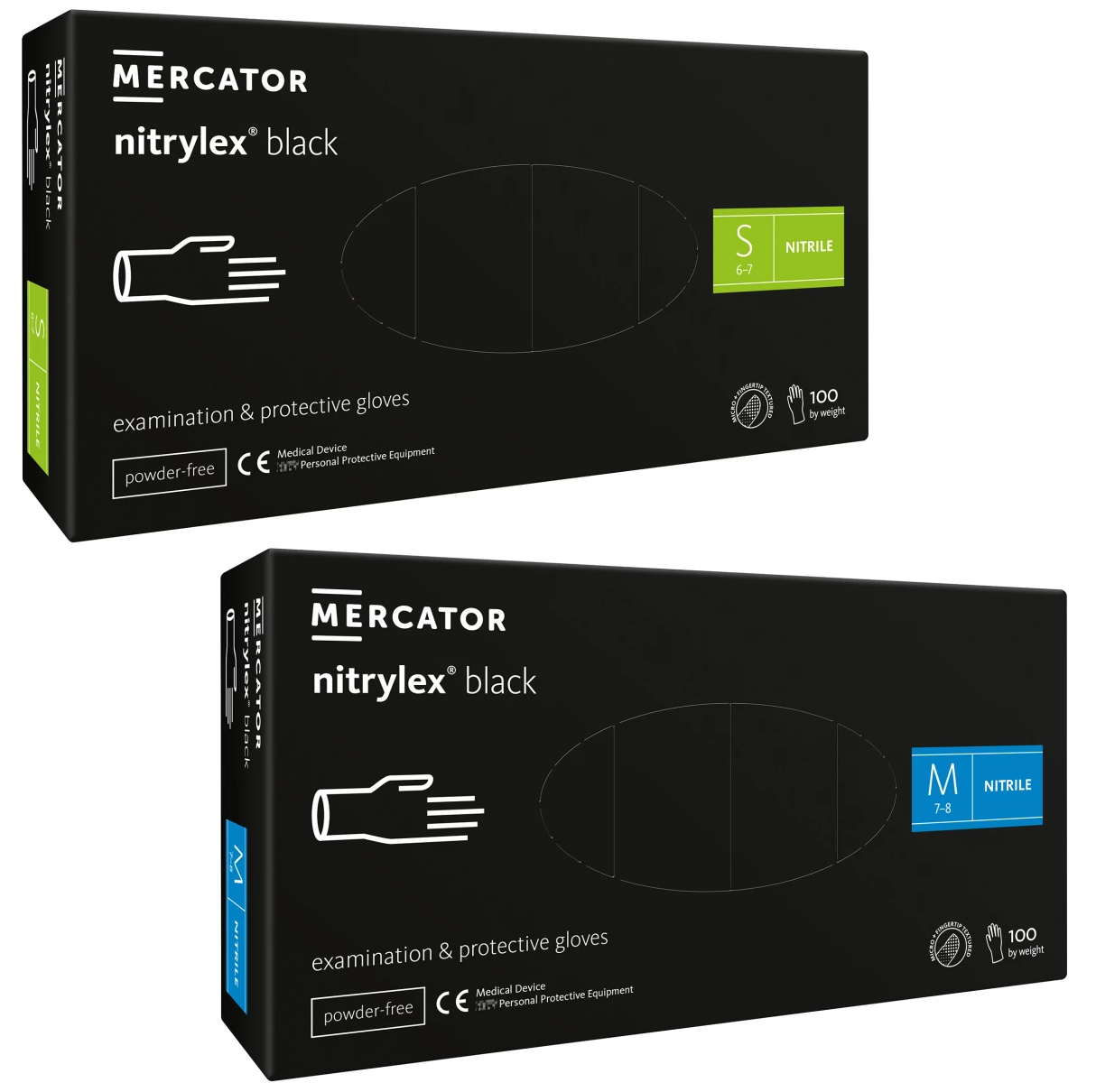 Schwarze WARCHEM NITRYLEX Handschuhe von MERCATOR, langlebig und strapazierfähig für chemische Schutzanwendungen
