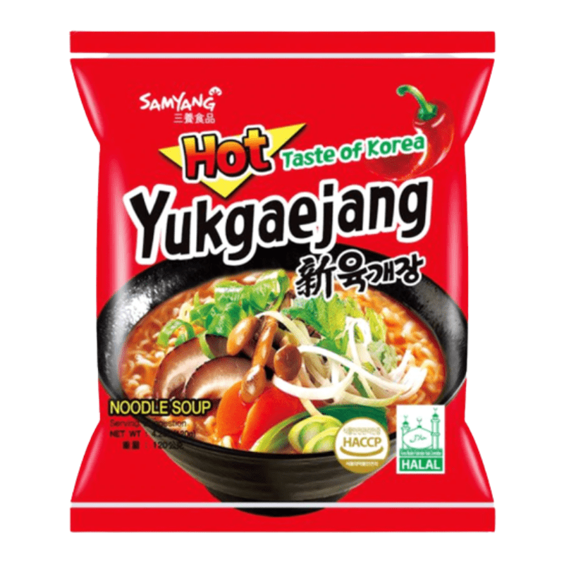 Heiße Yukgaejang-Nudelsuppe - Biolaboratorium