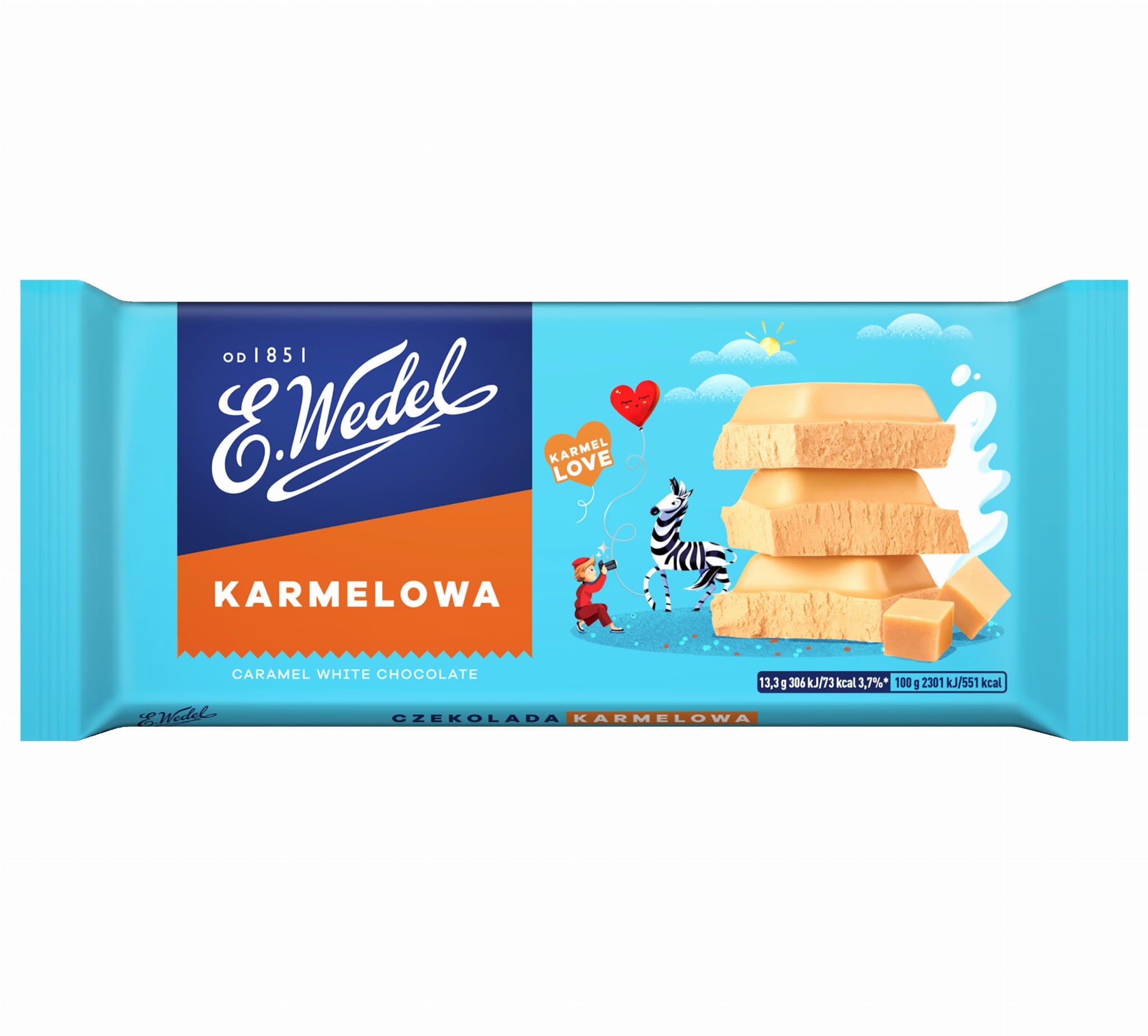 Karamellschokolade E. Wedel 80g - Biolaboratorium