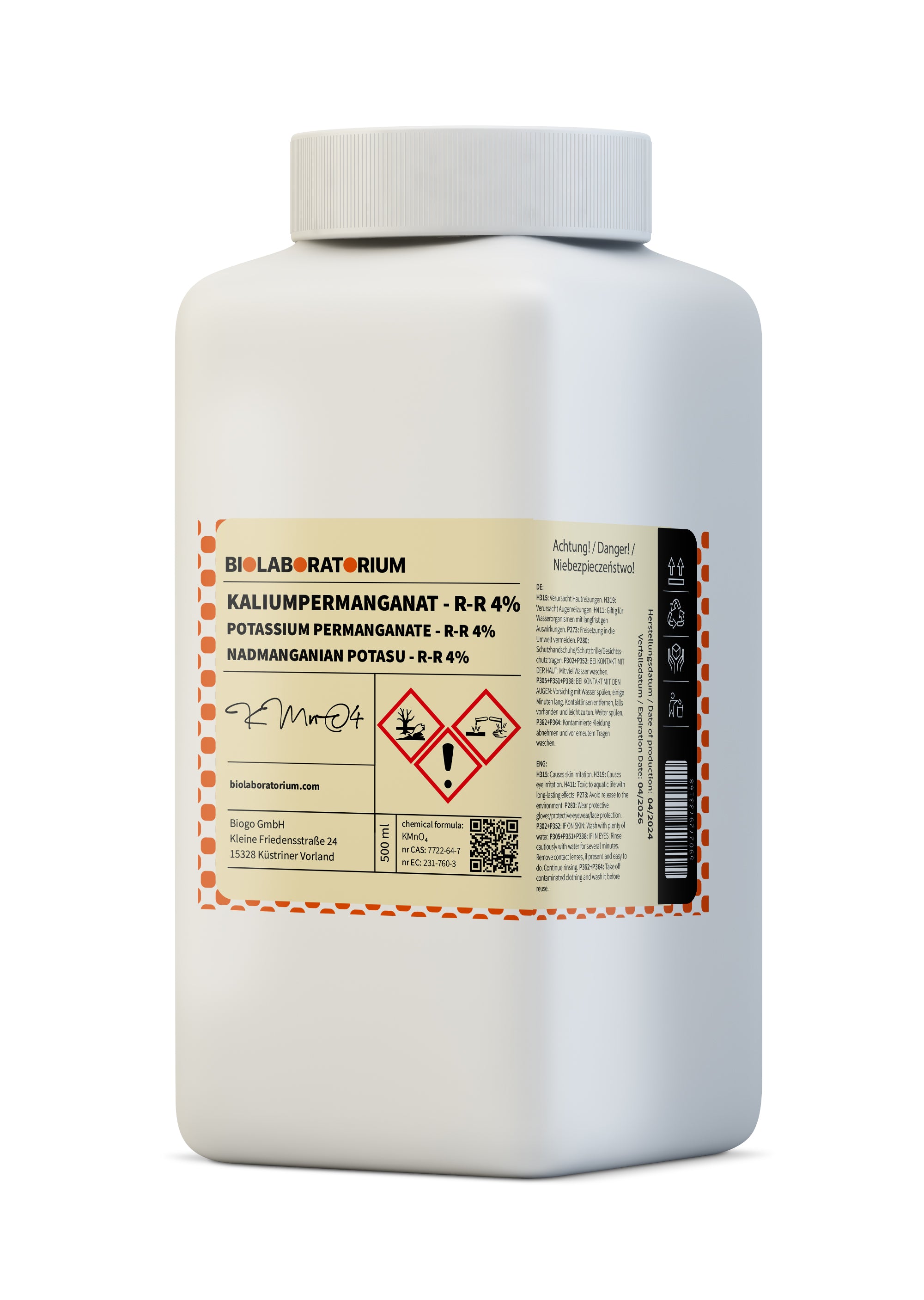 Kaliumpermanganatlösung 4% - rein 100ml BIOLABORATORIUM