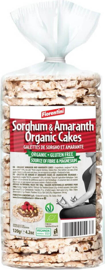 GLUTENFREIE BIO-WAFFELN AUS SORGO UND AMARANTH 120 g – FIORENTINI MHD: 11-2026
