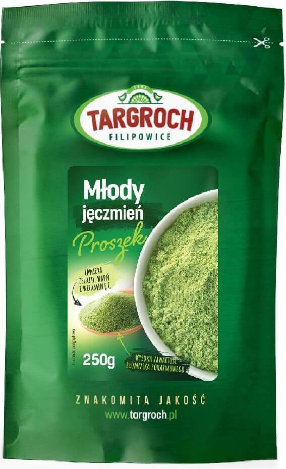 Junges Gerstenpulver, grüne Gerste, 250 g, Targroch MHD: 10-2026