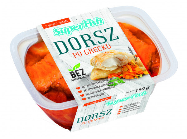 Kabeljau nach griechischer Art mit Superfish-Gabel 150g - Biolaboratorium