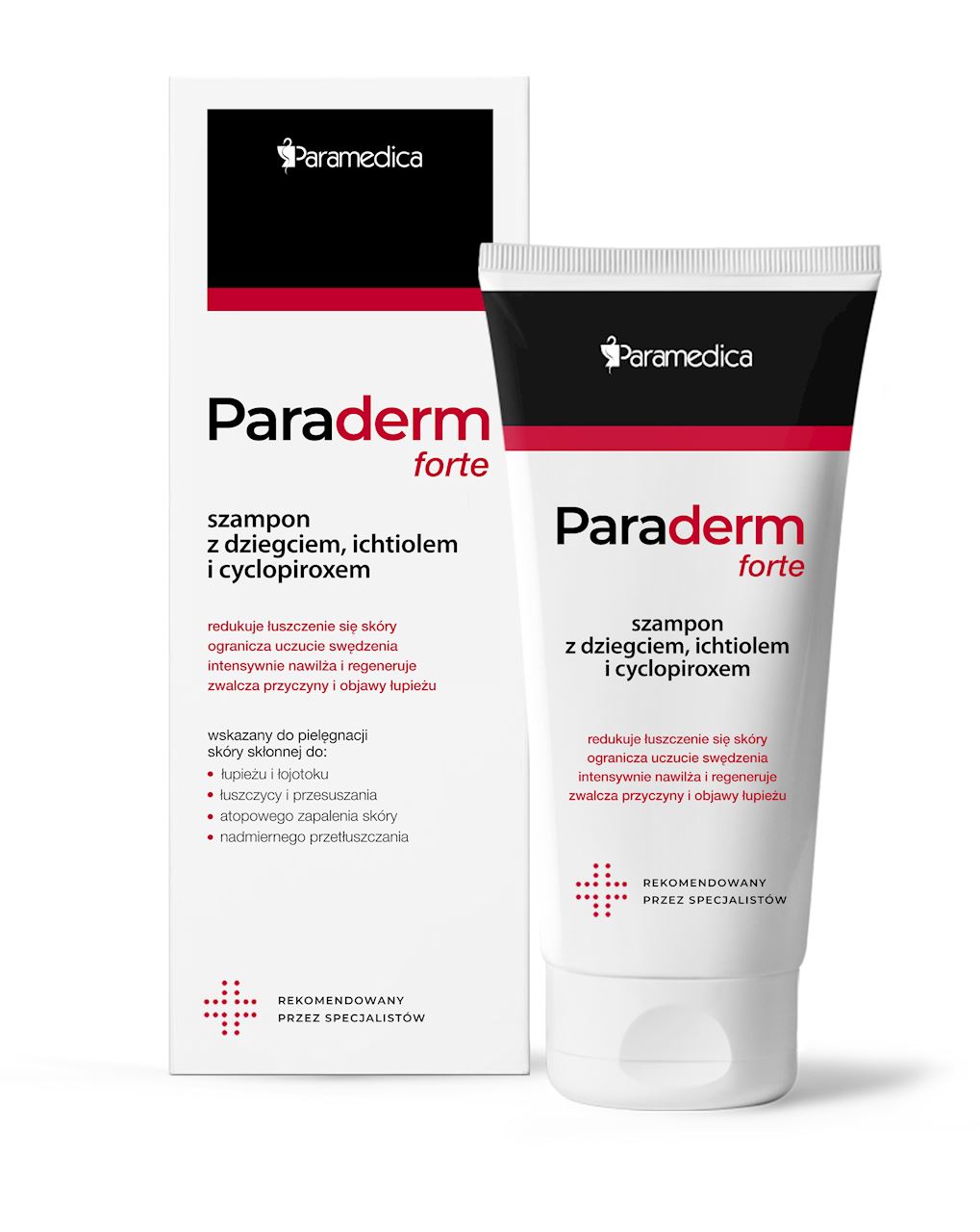 Paraderm FORTE Шампунь Ichthyol-Қарамай және Циклопирокс 150г PARAMEDICA