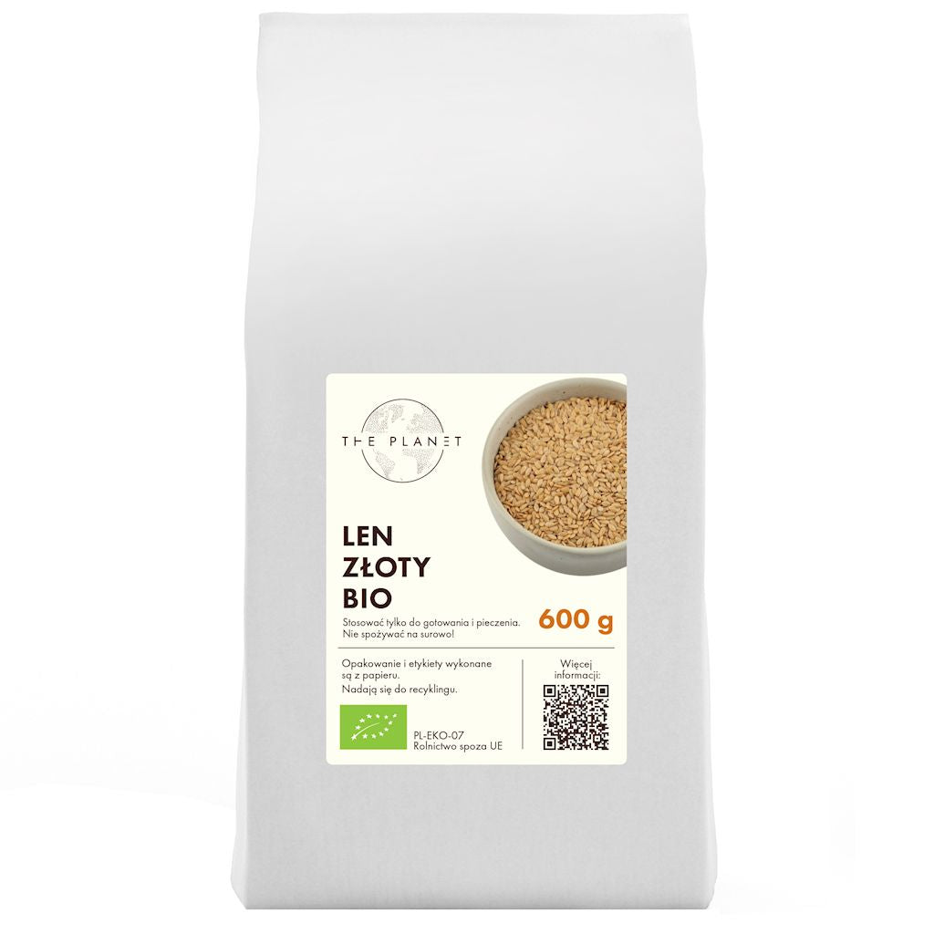 GOLDENE LEINEN (LEINSAMEN) BIO 600 g – THE PLANET MHD: 11-2026