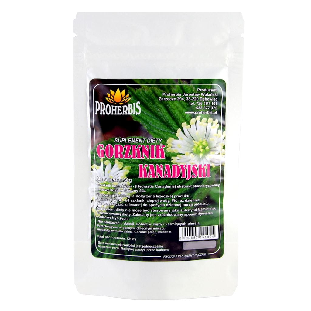 Extrakt aus kanadischer Gelbwurzel 5 % Berberin 30 g PROHERBIS - Biolaboratorium
