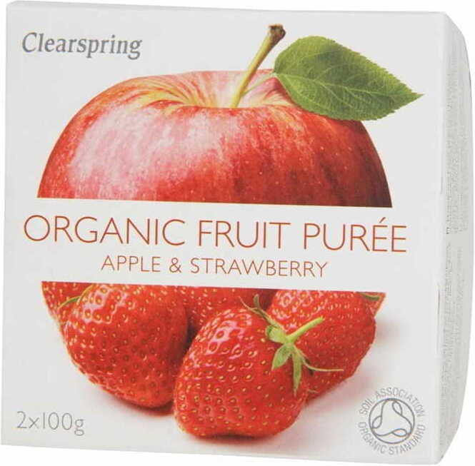 Bio-Dessert mit Apfel und Erdbeere, 200 g, Clearspring MHD: 10-2026