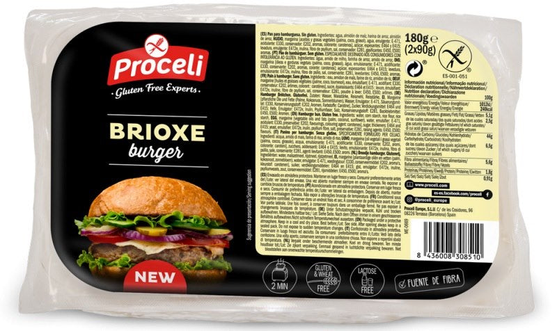 Glutenfreie Burgerbrötchen, 180 g, von PROCELI MHD: 11-2026